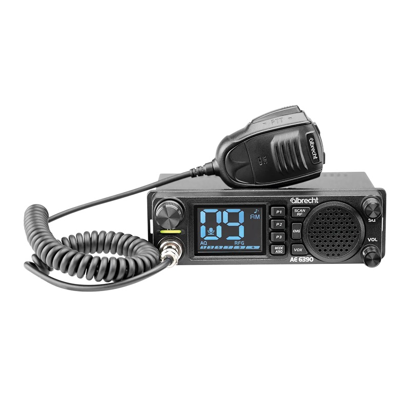 RADIO CB ALBRECHT AE-6390 VOX DIN GW  12/24V  głośnik z przodu