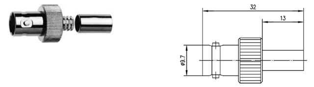 BNC-F GNIAZDO NA RG58  zagn/zagn