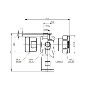 ODGROMNIK ĆWIERĆFALOWY 7/16 F-F  380-512MHz IP67