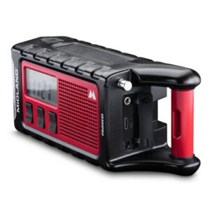 RADIO ALARMOWE MIDLAND ER300 PRO AM/FM  dynamo/solar/USB latarka 2000mAh Li-Ion