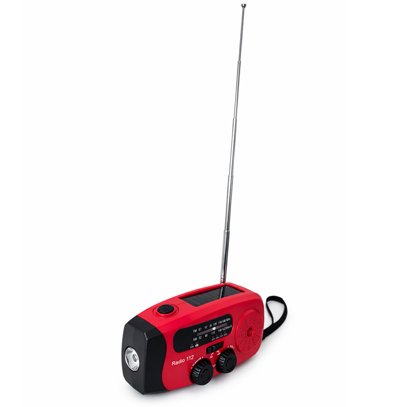 RADIO ALARMOWE  RADIO 112 AM/FM  dynamo/solar SOS latarka power bank