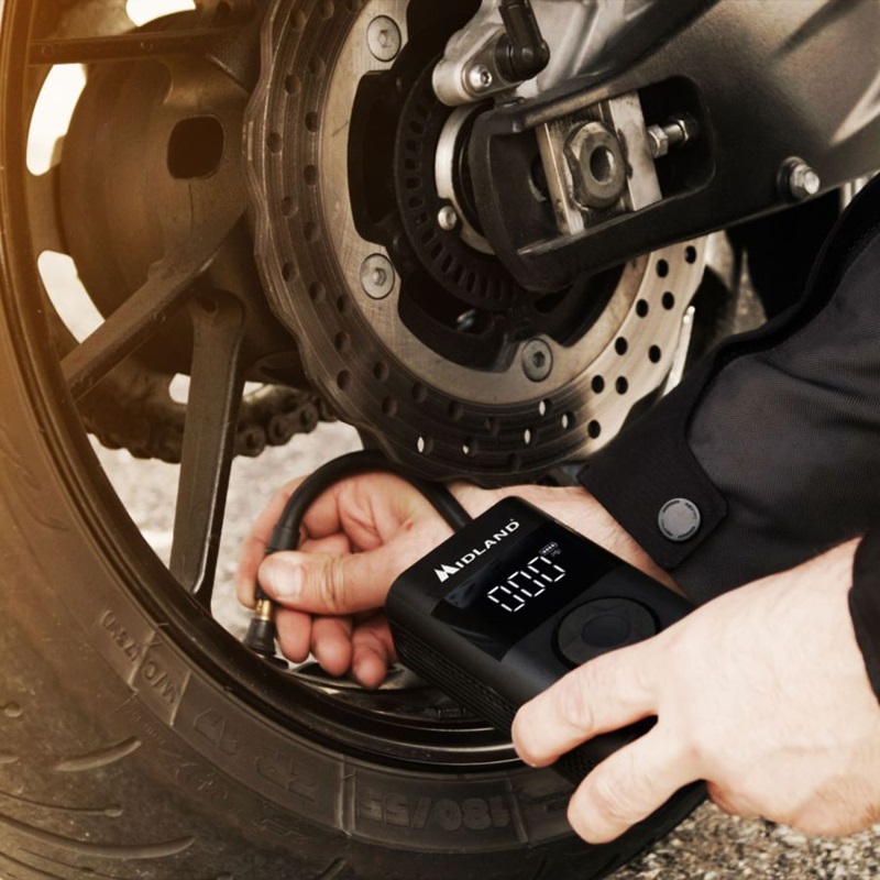 KOMPRESOR ENERPUMP do motocykli  i rowerów do 10 barów, power bank=4000mAh gniazdo USB-C