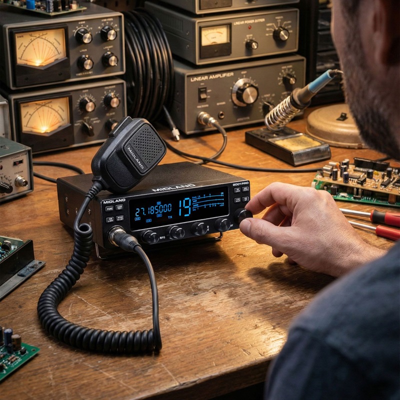 RADIO CB MIDLAND-8001Pro AM/FM/SSB  4/4/12W