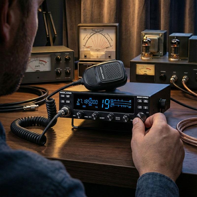 RADIO CB MIDLAND-8001Pro AM/FM/SSB  4/4/12W