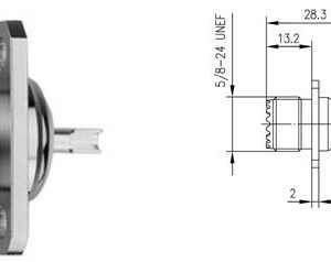 UHF-F GNIAZDO PANELOWE  zakręcane  uniwersalne