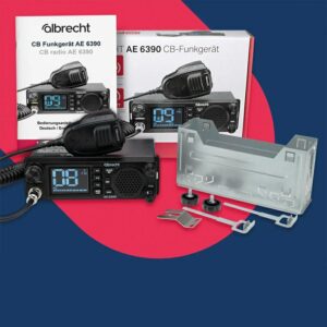 RADIO CB ALBRECHT AE-6390 VOX DIN   12/24V  głośnik z przodu