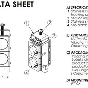 UCHWYT DO KABLA 1.1/4″ 39-40mm c-szyna
